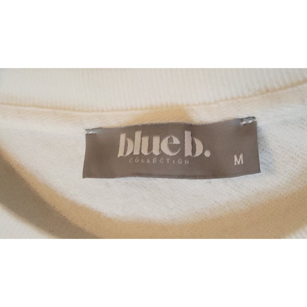 Blue B Collection Game Day Touchdown Sequin Sweatshirt Medium White Oversized - Picture 2 of 4